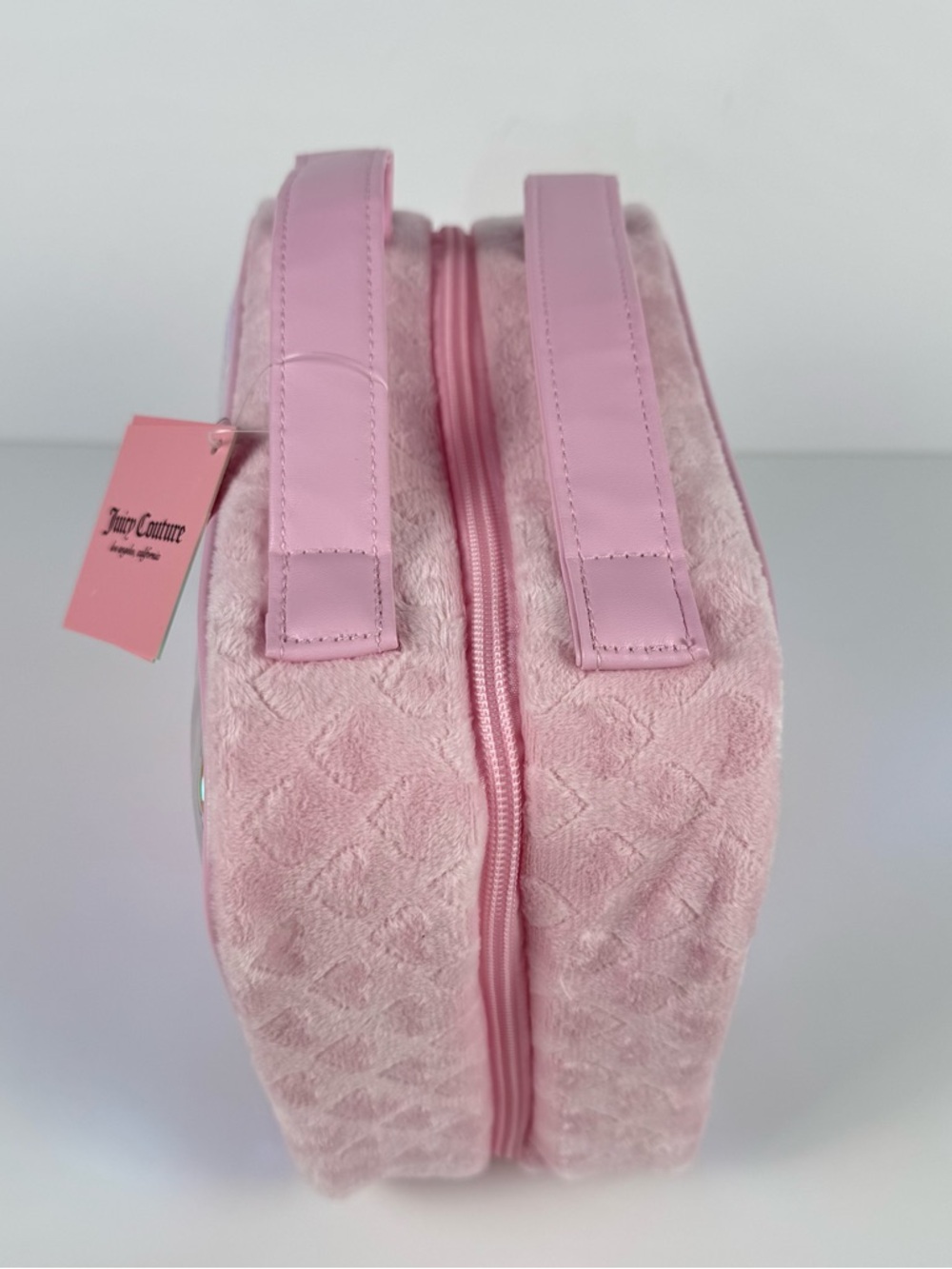 Juicy Couture YK2 Pink Iridescent Clear Cosmetic Case with Interior PV Pockets - Picture 4 of 8